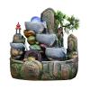Desktop Fountain 3 Tier Tabletop Fountain with Cascading Rocks Waterfall and Water Mist for Office Home Bedroom Study Room Decoration Waterfall Fountain (Size : Medium) view 1
