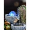 Desktop Fountain 3 Tier Tabletop Fountain with Cascading Rocks Waterfall and Water Mist for Office Home Bedroom Study Room Decoration Waterfall Fountain (Size : Medium) view 3