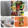 MAGICLULU Rotating Door Spice Rack Double Layer Storage Rack for Condiments Kitchen Shelf view 2