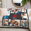 Custom Blanket with Picture Customized Blankets and Thows Personalized Blanket Customizable Blanket Photo Blankets Customize for Valentines Day Gifts Birthday for Her Him Girlfriend Boyfriend Wife view 2
