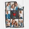 Custom Blanket with Picture Customized Blankets and Thows Personalized Blanket Customizable Blanket Photo Blankets Customize for Valentines Day Gifts Birthday for Her Him Girlfriend Boyfriend Wife view 3