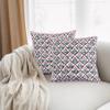 Ridhi Block Print Pink and White Pillow Cover 20" x 20" (Pack of 2) Decorative Couch Pillows for Living Room, Chic Boho Cute Outdoor Pillows Covers Gifts for Spring, Easter and Valentine view 3