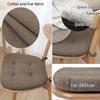 Gavilion Chair Cushions Pack of 4 Seat Pads for Dining Chairs, 3Cm Thickness Memory Foam Garden Chair Cushions with Attach Tie, 4 Stitch Indoor/Outdoor Seat Cushions,Green,2 Count view 4