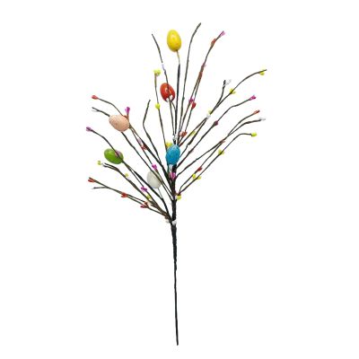 belupai Artificial Easter Egg Plant Stems, 19.7in Easter Spray Picks with Eggs and Colorful Berries Decorative, Spring Floral Easter Egg Branches for Easter Spring Decor and Flower Arrangement(#1)