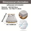 1pc Quilted Waterproof Mattrrotess Pector Soft Comfortable Solid Color Bedding Mattress Cover for Bedroom, Guest Room with Deep Pocket, Fitted Bed Sheet Only(Light Gray, 78.74 * 86.61 * 11.81 inch) view 3