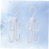 MAGICLULU 4pcs Rotatable Eight Hooks Organizer for Home Multifunctional Closet Rack for Ties Scarves Shoes White Design for Accessories and Clothing view 2