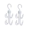 MAGICLULU 4pcs Rotatable Eight Hooks Organizer for Home Multifunctional Closet Rack for Ties Scarves Shoes White Design for Accessories and Clothing view 3