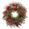 Wreath Door Christmas Garland Berry Red Winter Front Artificial Twig Xmas Tree Staircase Hanger Mantle Fireplace view 1