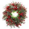 Wreath Door Christmas Garland Berry Red Winter Front Artificial Twig Xmas Tree Staircase Hanger Mantle Fireplace view 2