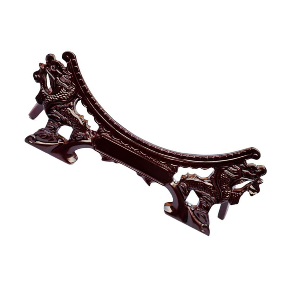 Holibanna Unique Plate Stand Holder Decorative Plate Rack Chinese Style Design for Home