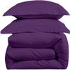 Premium Quality 68x90 Twin/Twin XL Size Purple Solid Duvet Cover Set Zipper Closure & Corner Ties Easy Fit,Breathable 800-TC Ultra Soft Pillow Sham 2pc 100% Soft Egyptian Cotton view 2
