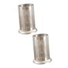 Ciieeo 2pcs Thicken Stainless Steel Utensil Holder Kitchen Storage Canister Drain Holes for Cooking Tool Organization Easy to Clean Countertop Storage Sleek Design for Silverware and view 1
