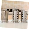 Ciieeo 2pcs Thicken Stainless Steel Utensil Holder Kitchen Storage Canister Drain Holes for Cooking Tool Organization Easy to Clean Countertop Storage Sleek Design for Silverware and view 2