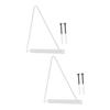 Zerodeko 2pcs Wall-mounted Triangular Vinyl Record Holder Sturdy Storage Rack for Albums Magazines and Books Easy to Install Display Shelf for Home Office and School view 1