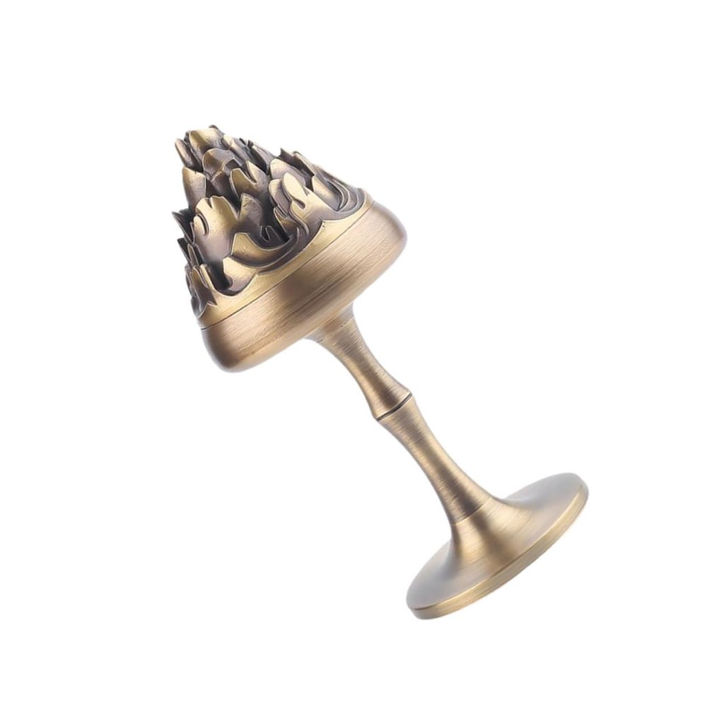 Holibanna 1pc Creative Metal Candle Stand Retro Decorative Candlestick for Home Office Elegant Desktop Adornment for Celebrations and Art Atmosphere for Mantelpiece Bookshelf Display