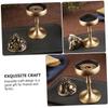 Holibanna 1pc Creative Metal Candle Stand Retro Decorative Candlestick for Home Office Elegant Desktop Adornment for Celebrations and Art Atmosphere for Mantelpiece Bookshelf Display view 3
