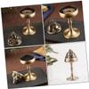 Holibanna 1pc Creative Metal Candle Stand Retro Decorative Candlestick for Home Office Elegant Desktop Adornment for Celebrations and Art Atmosphere for Mantelpiece Bookshelf Display view 4