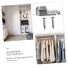 Zerodeko 60 Pcs Closet Rod Extender Hanging Chrome Closet Rod End Supports Wardrobe Tube Support Bracket view 4