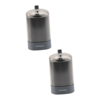 Ciieeo 2pcs Toothpick Holder Dispenser Portable Semi-automatic Toothpick Storage Organizer for Home Office and Restaurant Use Lightweight Design Accessory