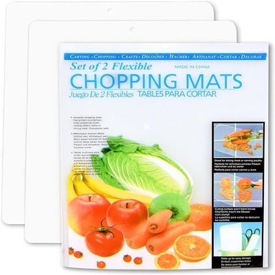 HomeLoft Basics (2 Pack) Home Flexible Kitchen Chopping Mat Cutting Boards 12"" x 15"", Opaque