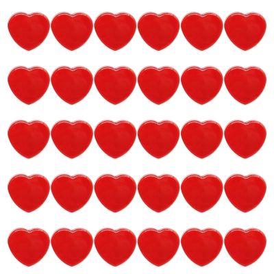 PYJLBX Fridge Magnets - 30 PCS Strong Heart Refrigerator Magnets, Heavy Duty Small Magnets for Whiteboard, Kitchen, Office, Crafts, Locker, Classroom & School Use - Decorative Cute Mini Magnets, Red