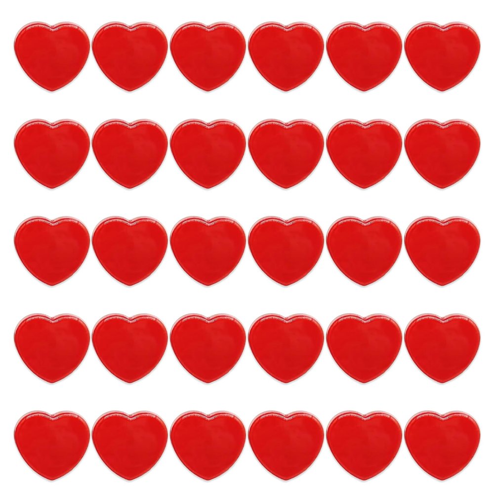 PYJLBX Fridge Magnets - 30 PCS Strong Heart Refrigerator Magnets, Heavy Duty Small Magnets for Whiteboard, Kitchen, Office, Crafts, Locker, Classroom & School Use - Decorative Cute Mini Magnets, Red