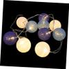 STOBAZA 2pcs Decorative Cotton Ball String Lights Led Indoor Outdoor Festival Decor for Christmas Party Wedding and Bedroom Decoration Battery Operated view 4