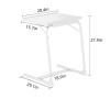Generic Z&W Adjustable TV Tray Table-Dinner Tray on Bed & Sofa, Comfortable Folding Table with 6 Height & 3 Tilt Angle,w/Cup Holder, Eating on Couch, Laptop,Black White (White) view 2
