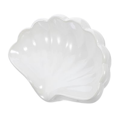 Garneck Shell Soap Dish Soap Holder Jewelry Tray Decor Drain Holder Dish for Shower Container Ceramic Tray Ceramic Bathroom Dish White Sponge Ceramics