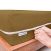 RAJVEER TEXTILE Zipper Fitted Sheet Made of 100% Microfiber Fabric Super Soft- King Size Upto 8 Inch Deep Pocket- Taupe Color view 2