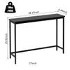 VASMIA Console Table, Entryway Table, Narrow Sofa Table, 39" Bamboo Hallway Table for Entryway, Living Room, Bedroom, Foyer, Black view 3