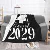 Rqwaaed Class of 2029 Cozy Up with Our Ultra-Soft Fleece Blanket - Perfect for Home and Travel 60"x50" view 2
