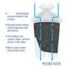 PIGENE Everyday Water Filter Pitcher with Filter 10 Cup White view 2