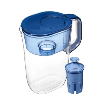 KJOET Home Water Filter Pitcher Large 10 Cup Water Filter Pitcher with 1 Filter Blue