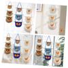 MAGICLULU 2pcs Woven Hanging Fruit Basket Multi-functional Kitchen Storage Organizer for Fruits Vegetables Rope Design Space-saving Wall-mounted view 4