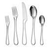 SEELLODGE Silverware Flatware Cutlery Set, 5/20/30/40 Pieces Stainless Steel Tableware Creative Hollow Handle Knife, Fork And Spoon Set Steak Knife Home Dessert Spoon (Color : Silver, Size : 1Set-5P view 1