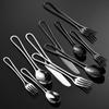 SEELLODGE Silverware Flatware Cutlery Set, 5/20/30/40 Pieces Stainless Steel Tableware Creative Hollow Handle Knife, Fork And Spoon Set Steak Knife Home Dessert Spoon (Color : Silver, Size : 1Set-5P view 4