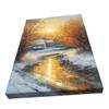 Abstract art sun village snow scene canvas poster wall art decoration for bedroom, living room, dining room, office, parlor, home decor.(Framed16*24in) view 2