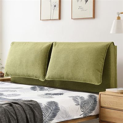 MGEMJMJ Triangular Positioning Heighten Support Reading Cushion Never Collapse Cushions for Sofa Bed Headboard Upholstered with Removable Cover(Size:No headboard 47.2"/120cm,Color:K)