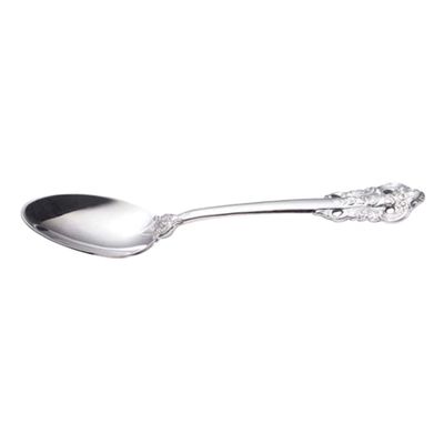 Ciieeo 1pc Stainless Steel Classical Embossed Western Tableware Elegant Tea Spoon for Home Restaurant Hotel Use Fine Craftsmanship Food-grade Material for Serving