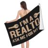 bsapp I'm A Realtor Beach Towel Super Large Quick-Drying Absorbent Bath Towel, White view 1