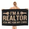bsapp I'm A Realtor Beach Towel Super Large Quick-Drying Absorbent Bath Towel, White view 2