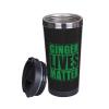 bsapp St Patrick's Day Ginger Lives Matter Insulated Tumbler 13 oz Stainless Steel Vacuum Coffee Mug, Black view 3