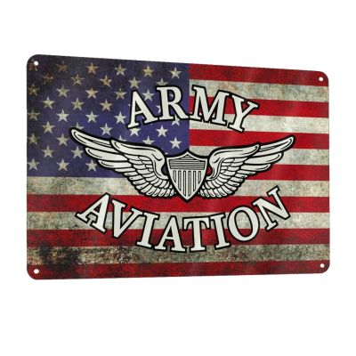 Army Aviation With Aircrew Wing Metal Sign Outdoor and Indoor Decoration Signage 12x18in