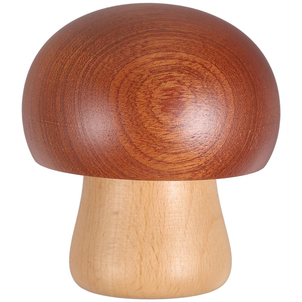 Alipis Vintage Music Box Wooden Musical Box Rotating Mushroom Home Decor Perfect Present