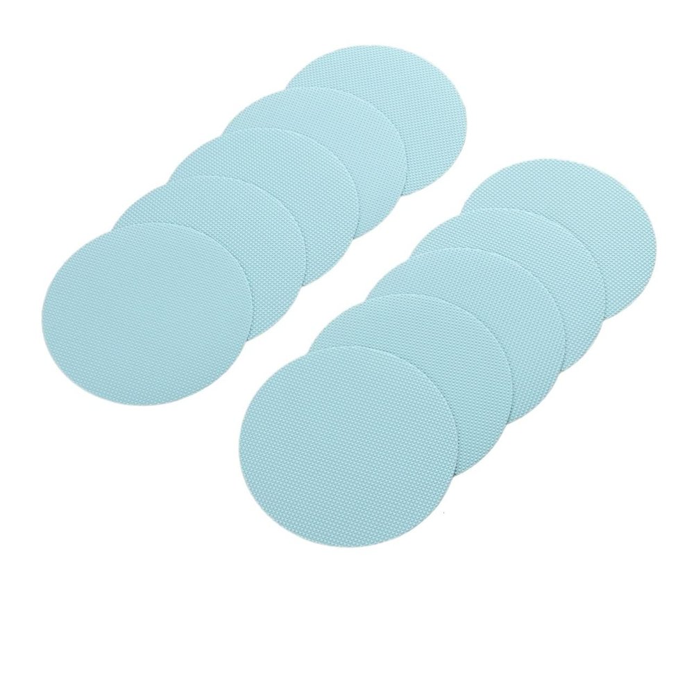 Zerodeko 10pcs Sky Peva Discs for Tubs and Showers Strong Adhesion Non-Stick Bathroom Safety Stickers for Slippery for Seniors and Disabled Users