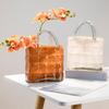 AISEER Creative Net Red High-end Glass Handbag Bag Fish Tank Vase Ornament Living Room Flower Arrangement Hydroponic Decorative Vase view 4