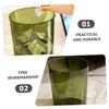 MAGICLULU 2pcs Trash Can Simple Style Garbage Bucket No Lid Capacity Storage Bin for Kitchen Bathroom Office Pet Material view 2