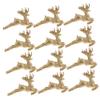 LIFKICH 12pcs Glittering Hollow Deer Christmas Tree Topper Treetop Decor for Festive Home Parties and Holiday Celebrations view 1