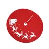 LIFKICH Elk Pattern Christmas Tree Skirt Decorative Faux Fur Tree Carpet Xmas Decor for Indoor view 1